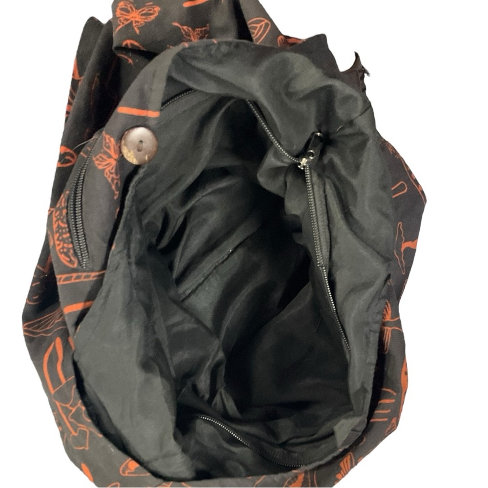 🍄 Mushroom Print Boho Crossbody Bag | Earthy Cottagecore Sling - Picture 4 of 4